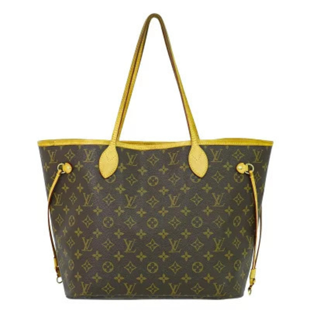 Louis Vuitton LV Neverfull Monogram Shoulder Tote Bag Canvas Leather Brown